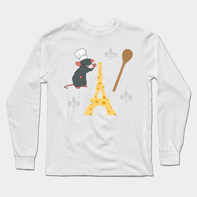 Ratatouille Pattern Long Sleeve T-Shirt by Mint-Rose